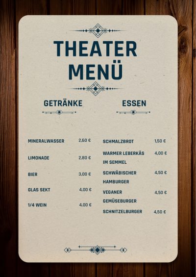 Beige And Brown Cocktail Menu